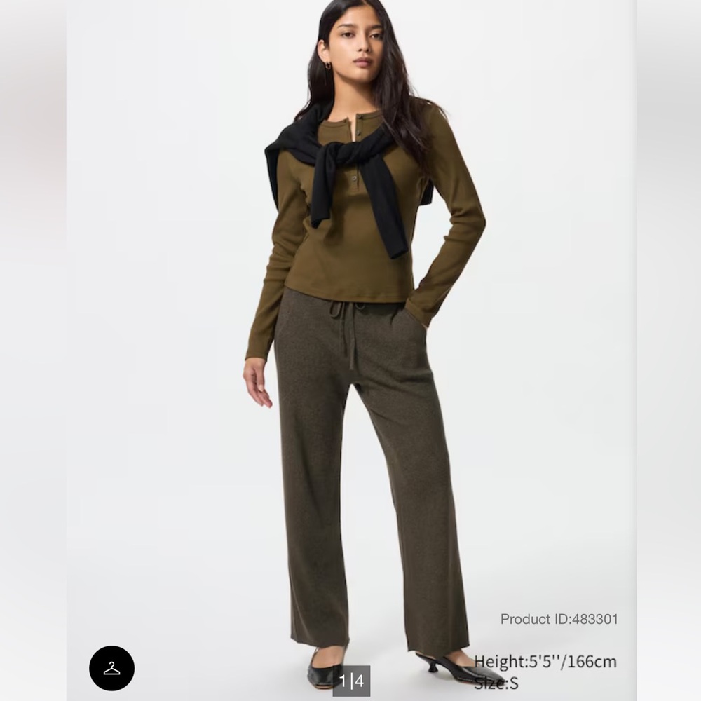 Uniqlo Washable Ribbed Knit Pants